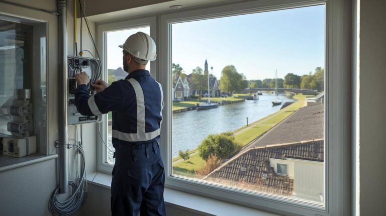 Professional electrician working - Friesland