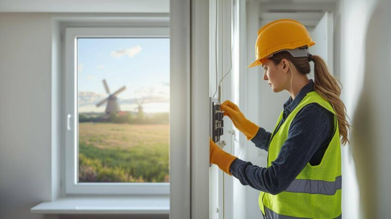 Professional electrician working - Groningen