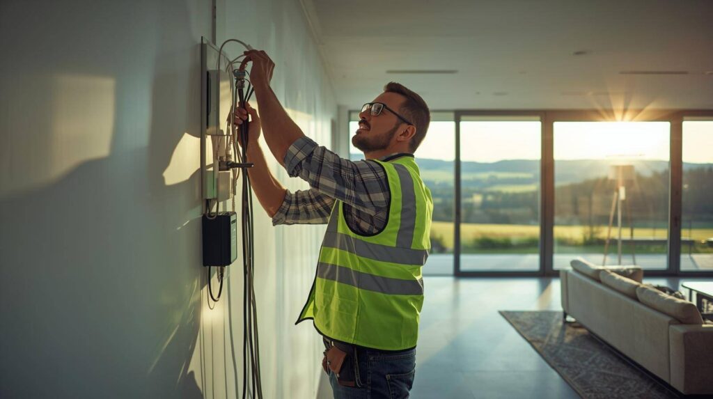 Professional electrician working - Limburg